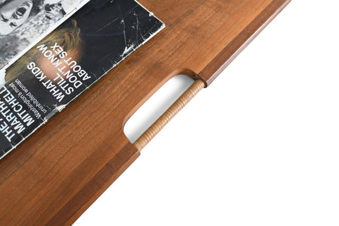 Vintage Kipp Stewart for Drexel Declaration walnut magazine side table, 1960s, view 8