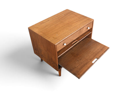 Vintage Kipp Stewart for Drexel Declaration walnut magazine side table, 1960s, view 9