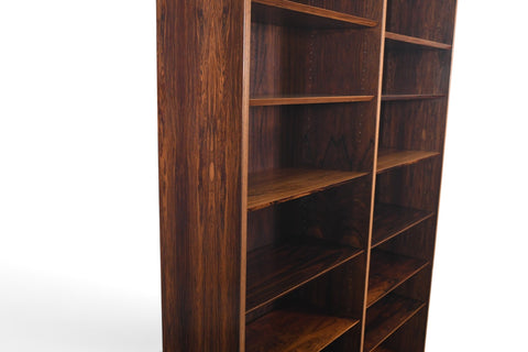 Vintage Carlo Jensen Brazilian rosewood double bookcase by Hundevad and Co, third of set, 1960s, view 4