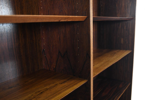 Vintage Carlo Jensen Brazilian rosewood double bookcase by Hundevad and Co, third of set, 1960s, view 5