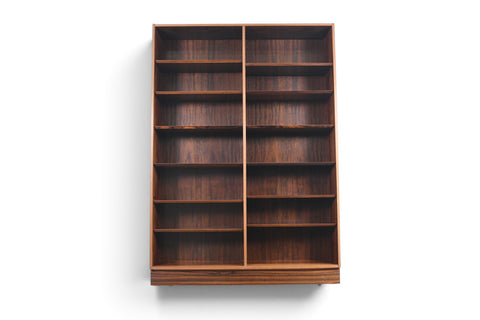 Vintage Carlo Jensen Brazilian rosewood double bookcase by Hundevad and Co, third of set, 1960s, view 8