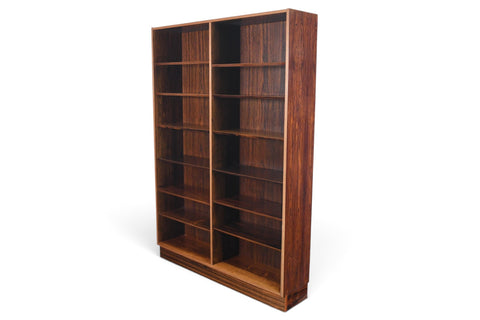 Vintage Carlo Jensen Brazilian rosewood double bookcase by Hundevad and Co, third of set, 1960s, view 1