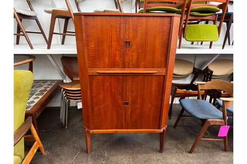 teak corner bar cabinet