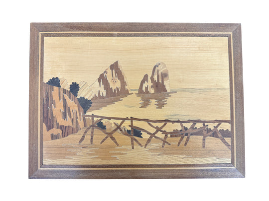 1960s INTARSA ITALIAN COAST WALL ART