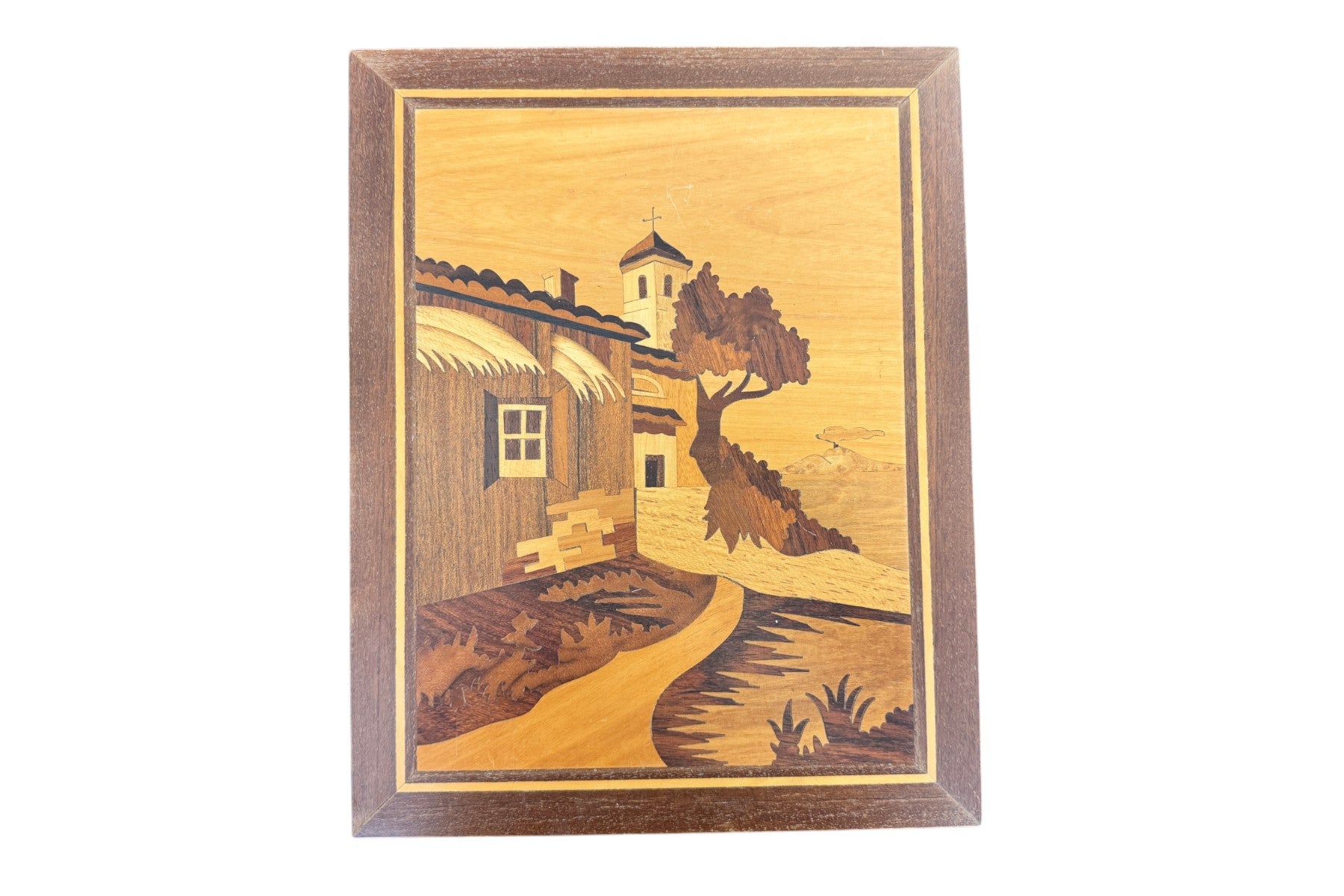 1960s INTARSA ITALIAN VINYARD WALL ART