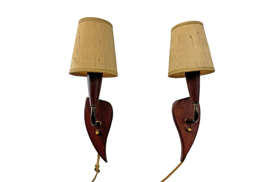 PAIR OF ATOMIC DANISH MODERN WALL SCONCES