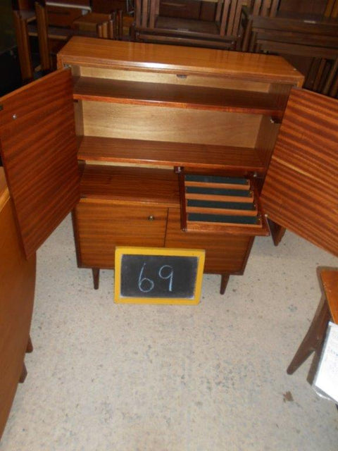 MULTI WIDTH NARROW CUPBOARD IN MAHOGANY