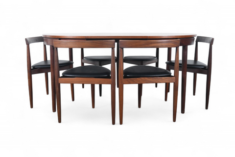 HANS OLSEN "ROUNDETTE" DINING TABLE + SIX CHAIRS IN TEAK #2