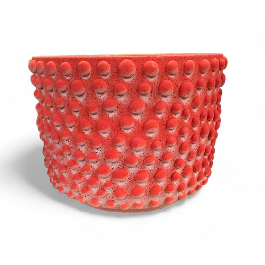 BURNT ORANGE AND RED ORGANIC DOT OMBRE PLANTER