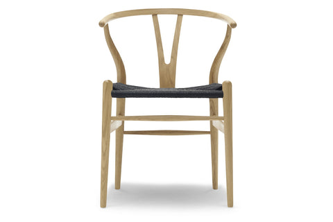 CH24 Wishbone Chair - Beech Lacquer / Black Cord