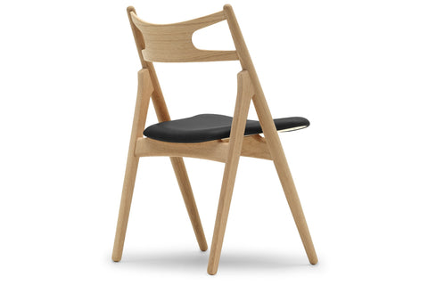 CH29P Sawbuck Chair - Oak Oil - Back