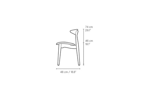CH33P Chair - Dimensions Side
