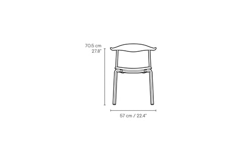 CH88P Chair - Dimensions Front
