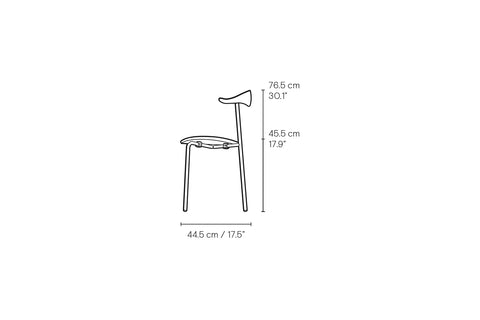 CH88P Chair - Dimensions Side