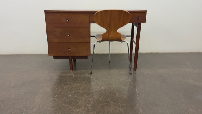 Mid-Century Walnut Writing Desk by Stanley: Classic Elegance