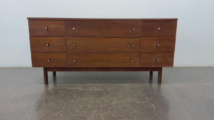 stanley mid century modern dresser Mid-Century Low Nine-Drawer Dresser by Stanley