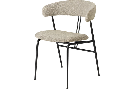 GAMFRATESI GENT DINING CHAIR | FULLY UPHOLSTERED - WOOD BASE