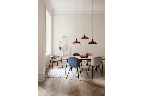 Elliptical gubi dining table dining room scene