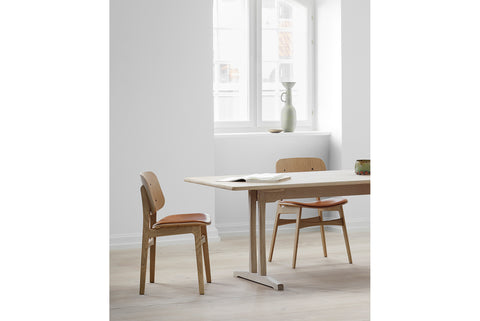 BØRGE MOGENSEN SOBORG CHAIR - WOOD FRAME, SEAT UPHOLSTERED