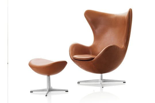 ARNE JACOBSEN MODEL 3316 EGG EASY CHAIR LEATHER