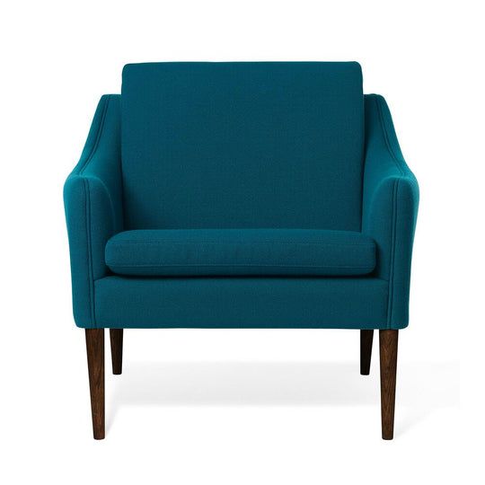 MR. OLSEN LOUNGE CHAIR - WALNUT BY HANS OLSEN - FABRIC