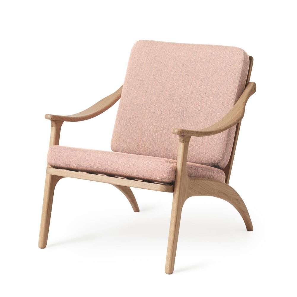 LEAN BACK LOUNGE CHAIR - OAK BY ARNE HOVMAND OLSEN - FABRIC
