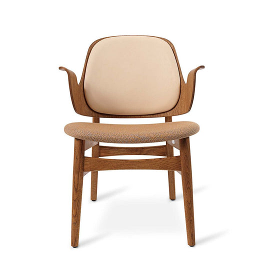 GESTURE LOUNGE CHAIR - TEAK OILED SOLID OAK BY HANS OLSEN - LEATHER