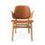 GESTURE LOUNGE CHAIR - WHITE OILED SOLID OAK BY HANS OLSEN - LEATHER
