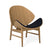 THE ORANGE LOUNGE CHAIR - WHITE OILED BY HANS OLSEN - FABRIC
