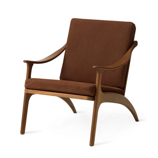LEAN BACK LOUNGE CHAIR - TEAK BY ARNE HOVMAND OLSEN - LEATHER