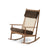 SWING ROCKING CHAIR BY HANS OLSEN - OILED SOLID TEAK - FABRIC