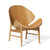 THE ORANGE LOUNGE CHAIR - WHITE OILED BY HANS OLSEN - LEATHER