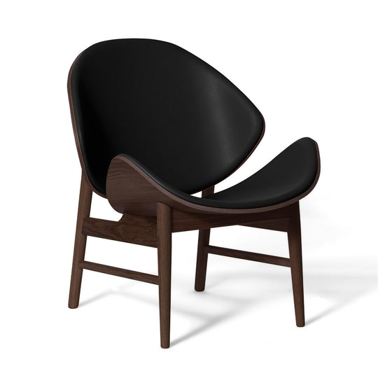 THE ORANGE LOUNGE CHAIR - SMOKED OAK BY HANS OLSEN - LEATHER