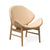 THE ORANGE LOUNGE CHAIR - WHITE OILED BY HANS OLSEN - LEATHER