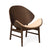 THE ORANGE LOUNGE CHAIR - SMOKED OAK BY HANS OLSEN - LEATHER
