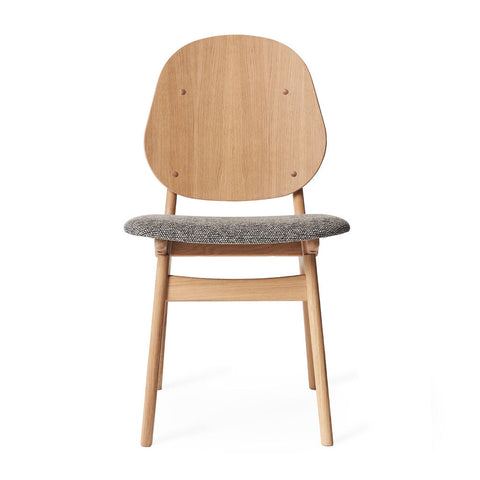 NOBLE DINING CHAIR - WHITE OILED OAK BY ARNE HOVMAND OLSEN - FABRIC