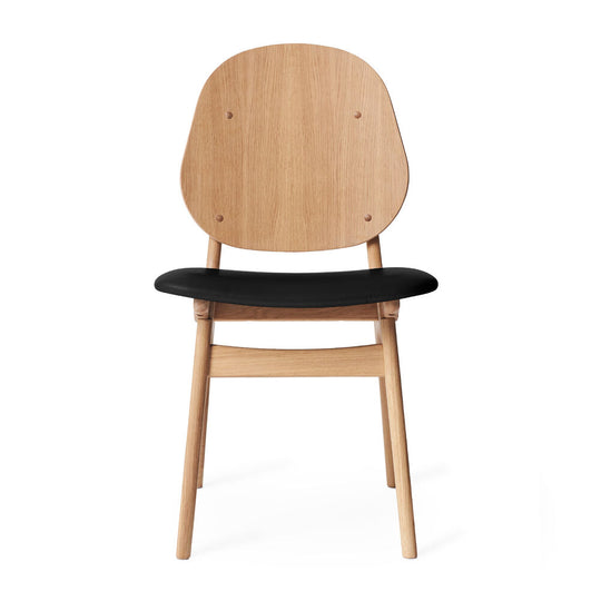 NOBLE DINING CHAIR - WHITE OILED OAK BY ARNE HOVMAND OLSEN - LEATHER