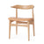 COW HORN DINING CHAIR - OILED OAK BY KNUD FAERCH - LEATHER