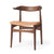 COW HORN DINING CHAIR - OILED WALNUT BY KNUD FAERCH - LEATHER