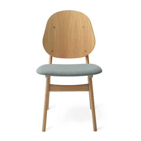 NOBLE DINING CHAIR - WHITE OILED OAK BY ARNE HOVMAND OLSEN - FABRIC