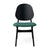 NOBLE DINING CHAIR - BLACK LACQUERED BEECH BY ARNE HOVMAND OLSEN - FABRIC