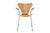 ARNE JACOBSEN MODEL 3207 ARMCHAIR CLEAR LACQUER