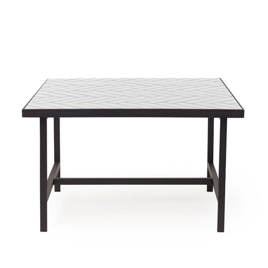 HERRINGBONE TILE COFFEE TABLE BY CHARLOTTE HØNCKE - BLACK STEEL