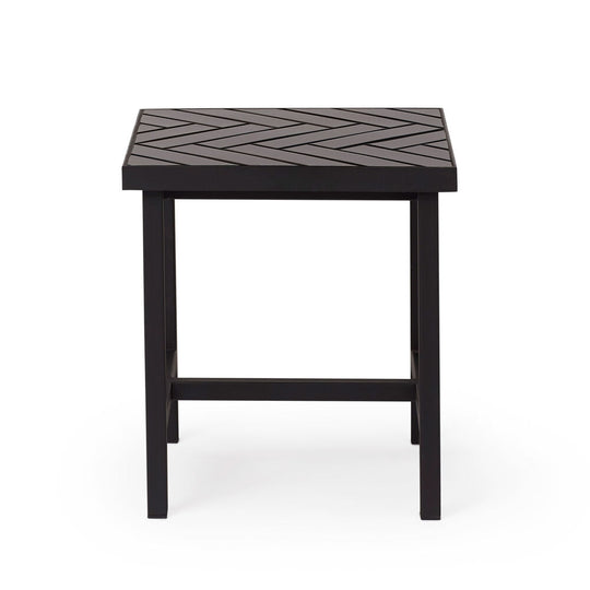 HERRINGBONE TILE SIDE TABLE BY CHARLOTTE HØNCKE - BLACK STEEL