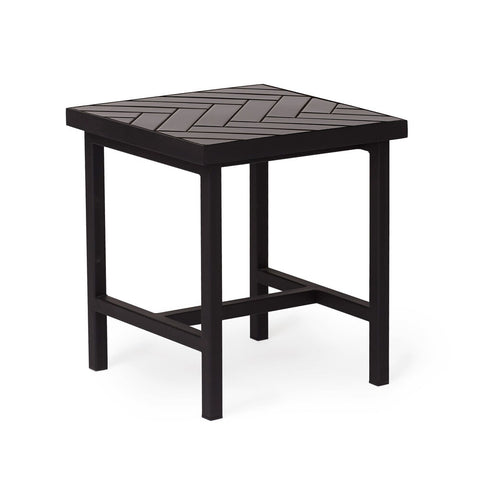 HERRINGBONE TILE SIDE TABLE BY CHARLOTTE HØNCKE - BLACK STEEL