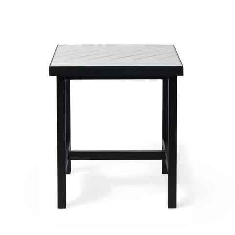 HERRINGBONE TILE SIDE TABLE BY CHARLOTTE HØNCKE - BLACK STEEL