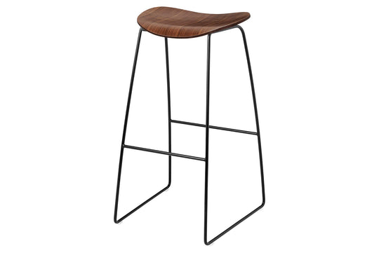 2D BAR STOOL - UN UPHOLSTERED - SLEDGE BASE