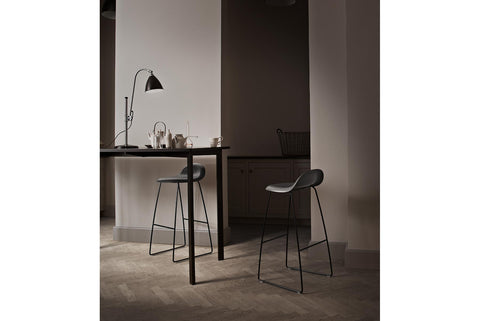 3D BAR STOOL - UN UPHOLSTERED - SLEDGE BASE
