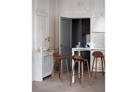 3D BAR STOOL - FRONT UPHOLSTERED - CENTER BASE