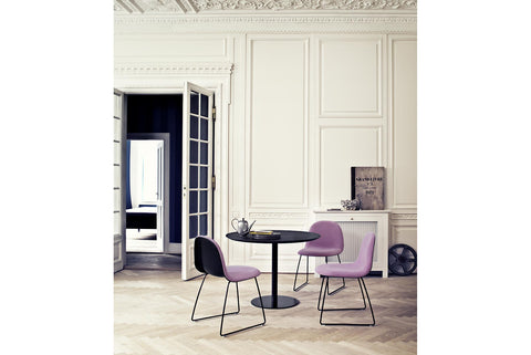 1.0 DINING TABLE - ROUND- BLACK BASE - LARGE